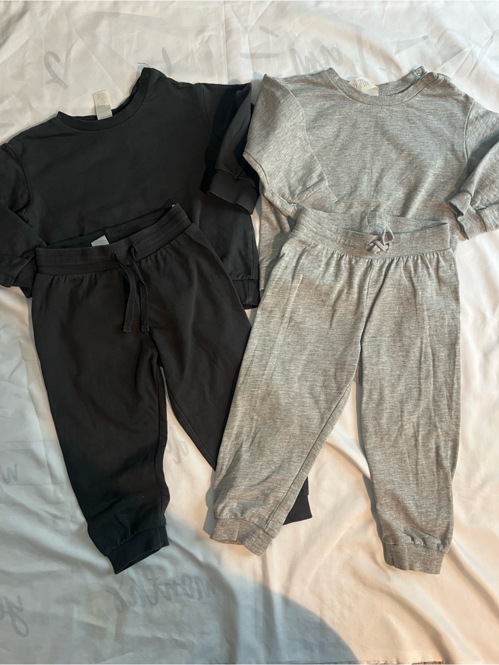 H&M Dark & Light Gray Jogger Set - Cozy Two-Pack Size 2T